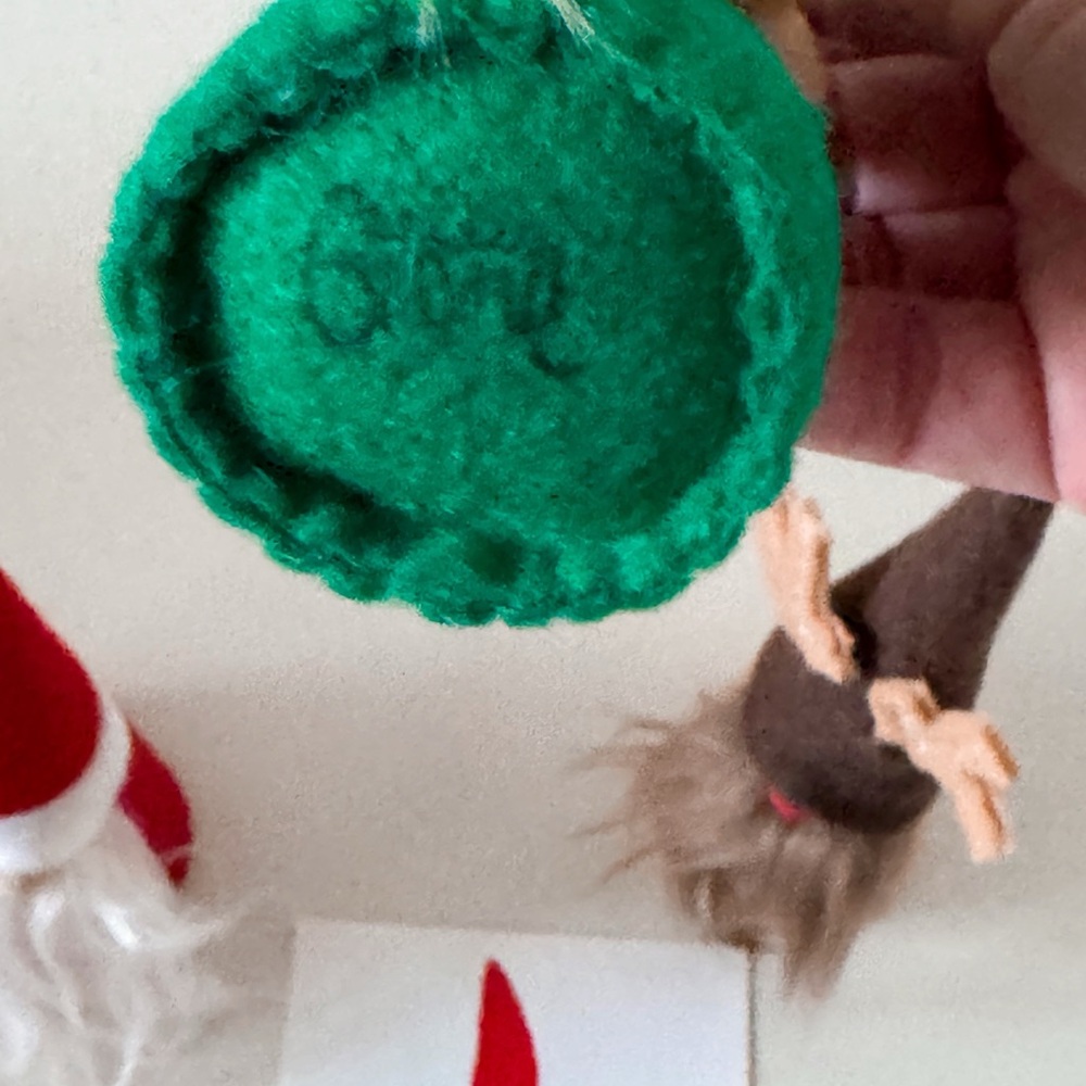 Mini Wool Felt Scandinavian Holiday Gnome Trio - Picture 4 of 6